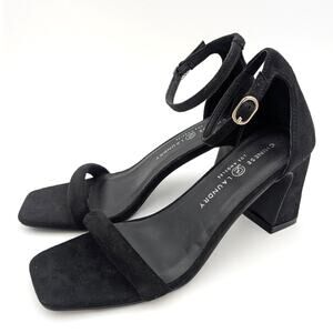 Chinese Laundry Velma Heel Sandals Ankle Strap Women's Black Size US7 EU37.5